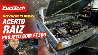 Acerto básico do Voyage 1.6 turbo FT300 no dinamômetro!