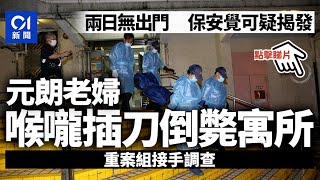 元朗朗屏邨老婦倒斃寓所　喉嚨插刀　警檢遺書列屍體發現案| 01新聞