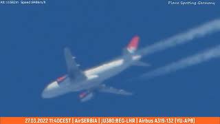 #AirSERBIA JU380:BEG-LHR (27.03.2022)