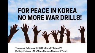 For Peace in Korea, No More War Drills!