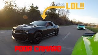 Cocky 1000HP ZL1 Camaro Gets DESTROYED BY A Hellcat LOLL!