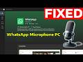 How To Fix WhatsApp Microphone Not Working on Windows PC Laptop