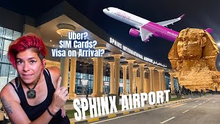 Sphinx International Airport in Giza (Uber, Visa, SIM cards) | Egypt Vlog #157 | مطار سفنكس الدولي