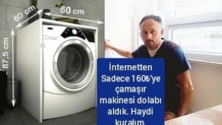 Çamaşır Makinesi Dolabı Kurulumu, internetten aldık, nasıl kurduk. Detaylı Anlatım