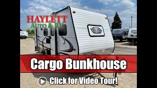 (Sold) Mini Bunkhouse 2015 Viking 17BH Used Travel Trailer with Bunk Cargo Door