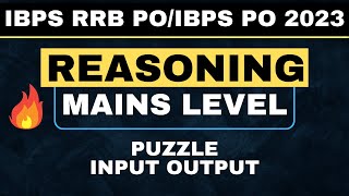 Reasoning Mains Level Puzzle and Input Output | Study Smart | #rbiassistant