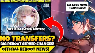 MASSIVE NEWS! No Server Transfers Confirmed? All Reboot Server Good \u0026 Bad News!!