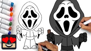 How To Draw Ghostface | Halloween Drawing Tutorial