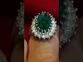 很不寻常的古董祖母绿钻戒 antique emerald diamond marriage ring， 之八