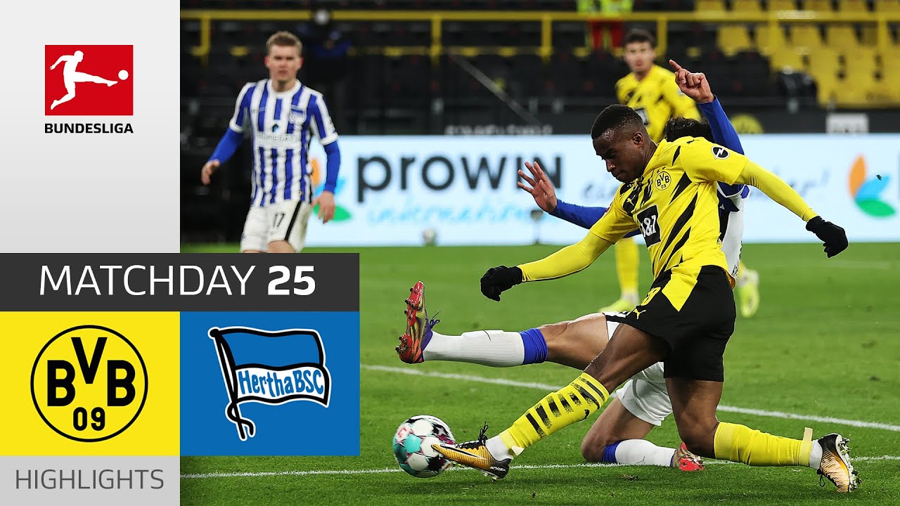 Borussia Dortmund - Hertha Berlin | 2-0 | Highlights | Matchday 25 ...