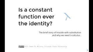 Why do we need lambda-calculus?
