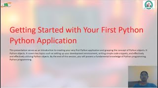 Getting Started with Your First Python Application | Problem Solving Using Python | SNS Institutions