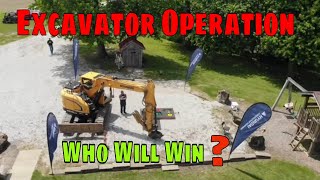 Excavator operation challenge with the Hyundai Hx145 Lcr excavator Find out who is the best operator