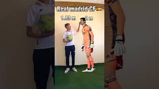 مقارنة طول لاعبي ريال مدريد ⚪️🔝🔥⚽️😁 - كورتوا 🦒