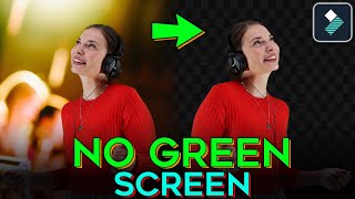 FILMORA X | HOW TO CHANGE VIDEO BACKGROUND WITHOUT USING GREEN SCREEN | AI PORTRAIT EFFECTS FILMORA