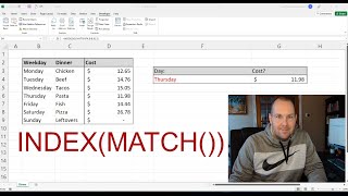 Excel Index/Match Formula For Beginners