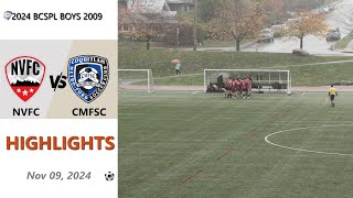 BCSPL Boys 2009 NVFC vs Coquitlam Metro-Ford SC (Highlights) 2024-11-09