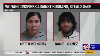 Woman conspires against husband to steal $40K