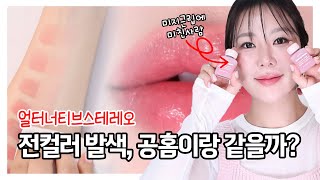 얼터너티브스테레오 바미로즈💝전색상 공홈 발색 비교 | 🐰토끼혀립 | 미지근립 | 신상틴트