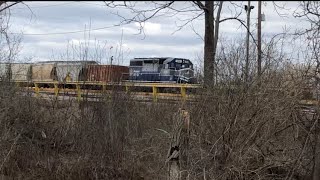 LSRC 6302 Honoring our veterans unit siting in flint yard 4-16-22 Ft. A LSRC caboose