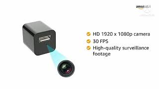 IFITech 1080p HD Hidden Camera | USB Charger Type Maximum 128GB SD Support | Loop/Motion, Recording