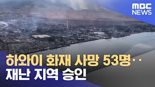 하와이 화재 사망 53명‥재난 지역 승인 (2023.08.11/12MBC뉴스)