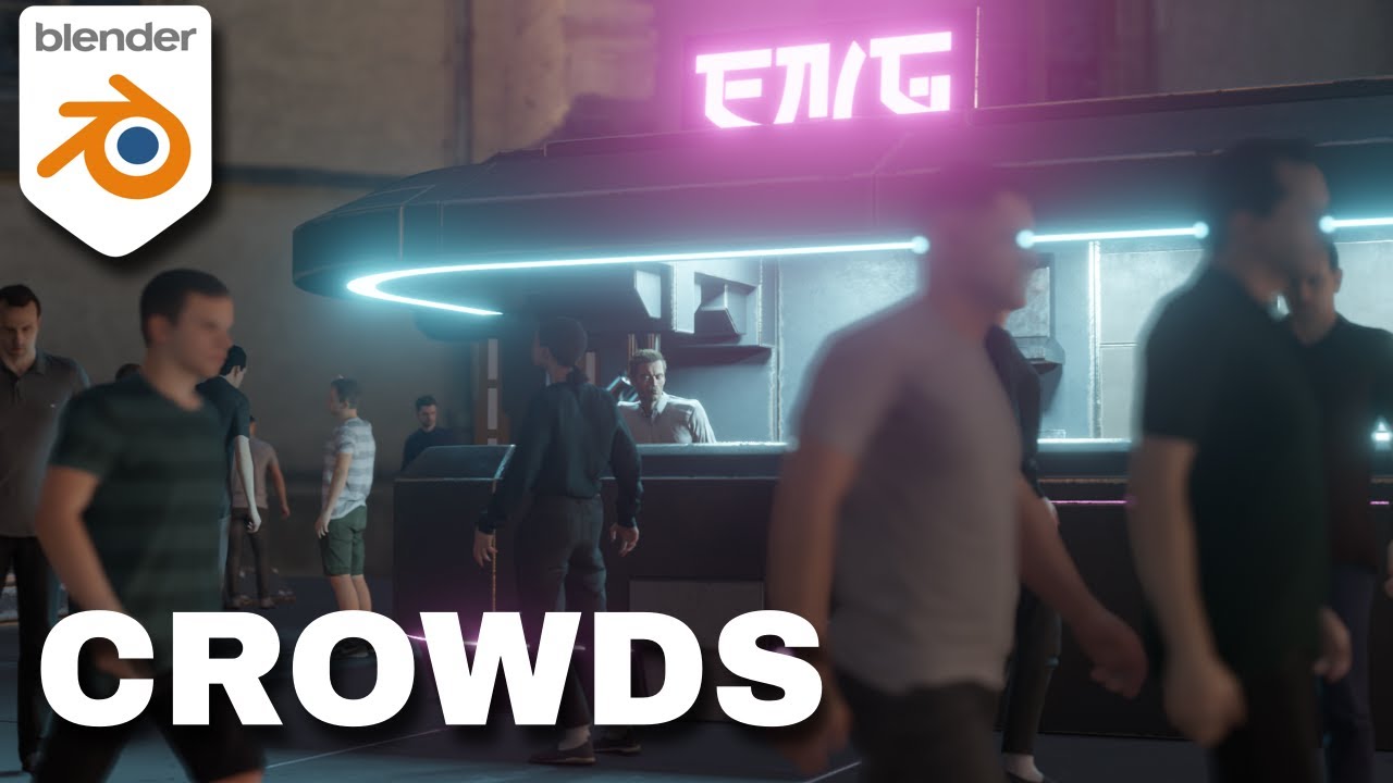 Crowd Simulations In Blender Addon Population Youtube