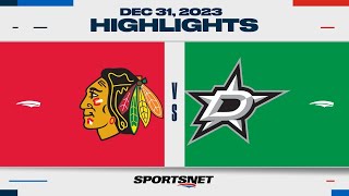 NHL Highlights | Blackhawks vs. Stars - December 31, 2023