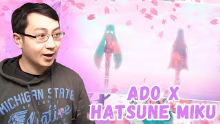 HAPPY BIRTHDAY ADO!! ADO X HATSUNE MIKU 'Sakura Biyori and Time Machine' | ADO Reaction