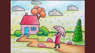 pics Simple Day Simple Rainy Season Drawing how to draw rainy season doodle art