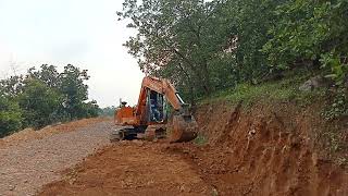 PMGSY road work at the bandagudi Thise said bhorm working