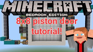 How to Build an 8x8 Piston Door in Minecraft! (MCBE Tutorial)