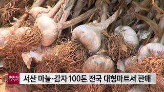 서산 마늘·감자 100톤 전국 대형마트서 판매