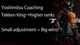 Difference between Tekken king and higher ranks 【Yoshimitsu Coaching pt2 】Tekken 8 beginner gui