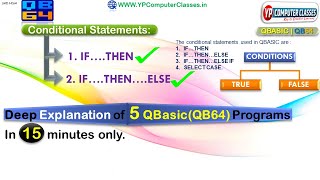 If statement in QBasic | if then | if then else in qbasic with program | Conditional Statements qb64