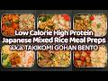 6 Ways to Make Low Calorie High Protein Japanese Mixed Rice Meal Preps