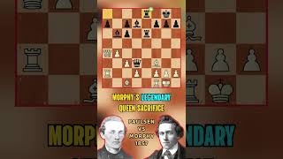 Paul Morphy DESTROYS Louis Paulsen With a BRILLIANT QUEEN SACRIFICE🤯😳 #shorts #chess #brilliant