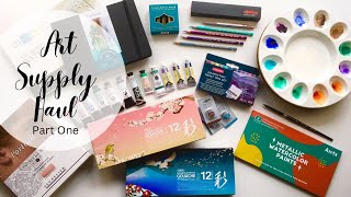 August Art Supply Haul!  Swatching and Playing with New Supplies  Part 1