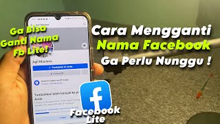 Cara Mengganti Nama Facebook di Facebook Lite | Ganti Nama Facebook