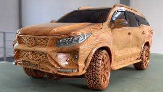 Wood Carving - 30 Days for Toyota Fortuner Legender - Woodworking Art #87