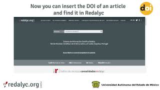 New way to search for articles by their DOI in Redalyc!