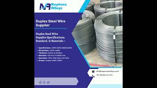 Round Bar Manufacturer | Inconel Wire Specification | Duplex Steel Wire Supplier - Neptune Alloys