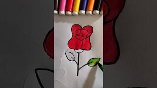 rose drawing art❤️🌹#shorts #ytshorts #dkkidsarts #rose #arts