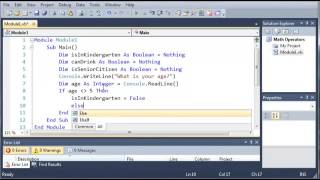 Visual Basic - 16 - Conditional Operators