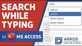 Microsoft Access Search While Typing Tutorial | Live Search Form Design