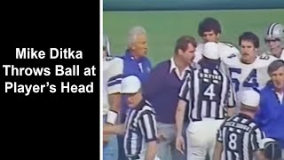 Mike Ditka Throws Football at Pittsburgh Steelers Player's Head