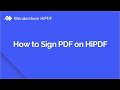 How to Sign PDF File for Free Online | HiPDF