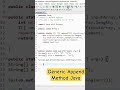 #java Generic Append Method