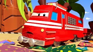 Troy der Zug -  Ostern: der Recyclingzug  - Autopolis 🚄 Lastwagen Zeichentrickfilme für Kinder