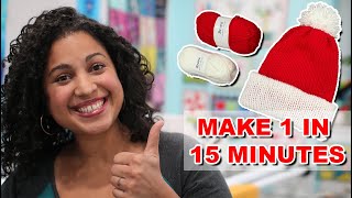 Make a Santa Hat Beanie on Sentro, Jamit Knitting Machine Tutorial